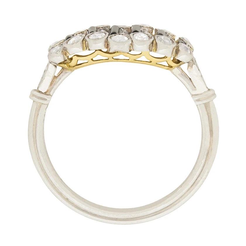 Antique Original 1920s Platinum, Art Deco 0.70ct Diamond and Onyx Cocktail Ring For Sale 5