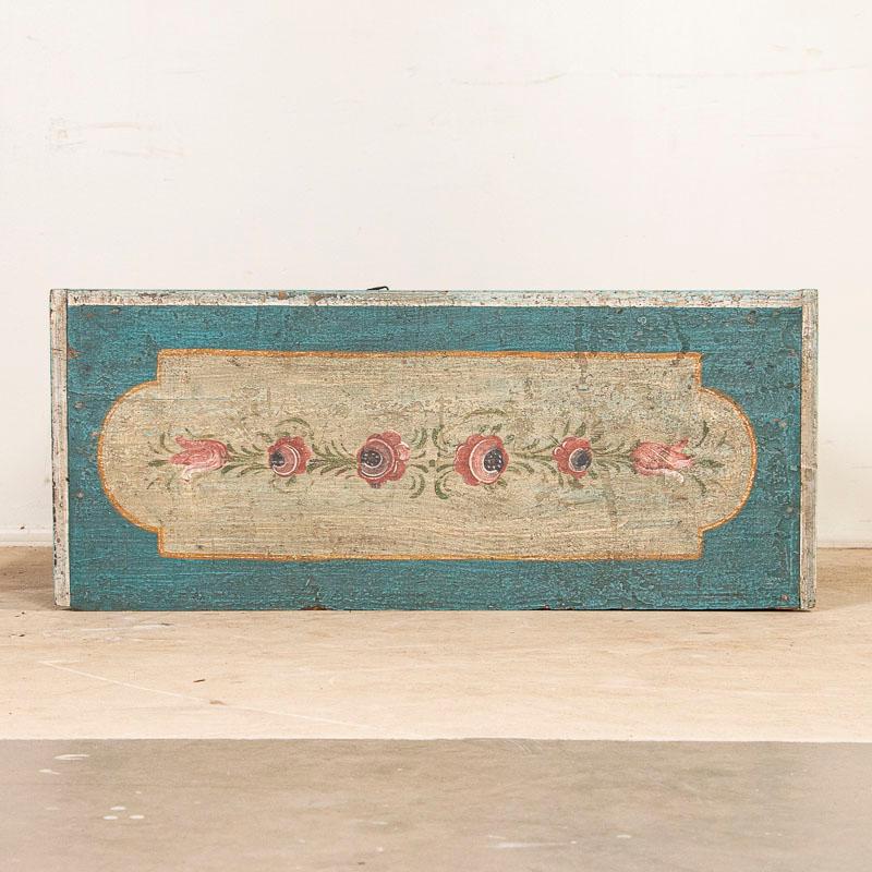 Antique Original Blue Painted Sideboard Cabinet from Sweden 6