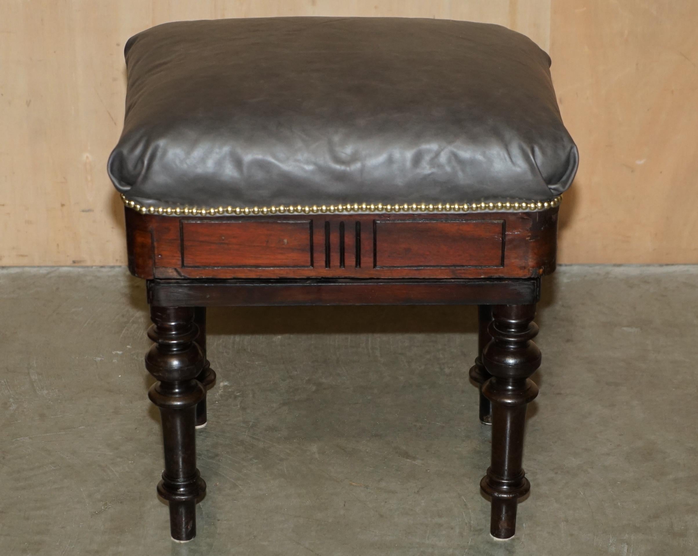 Royal House Antiques

Royal House Antiques is delighted to offer for sale this lovely collectable original Victorian Brooks Piano stool made in the Campaign style with removable legs and new grey heritage leather top

A very good looking collectable