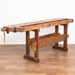 Etabli de menuisier original antique Table console rustique