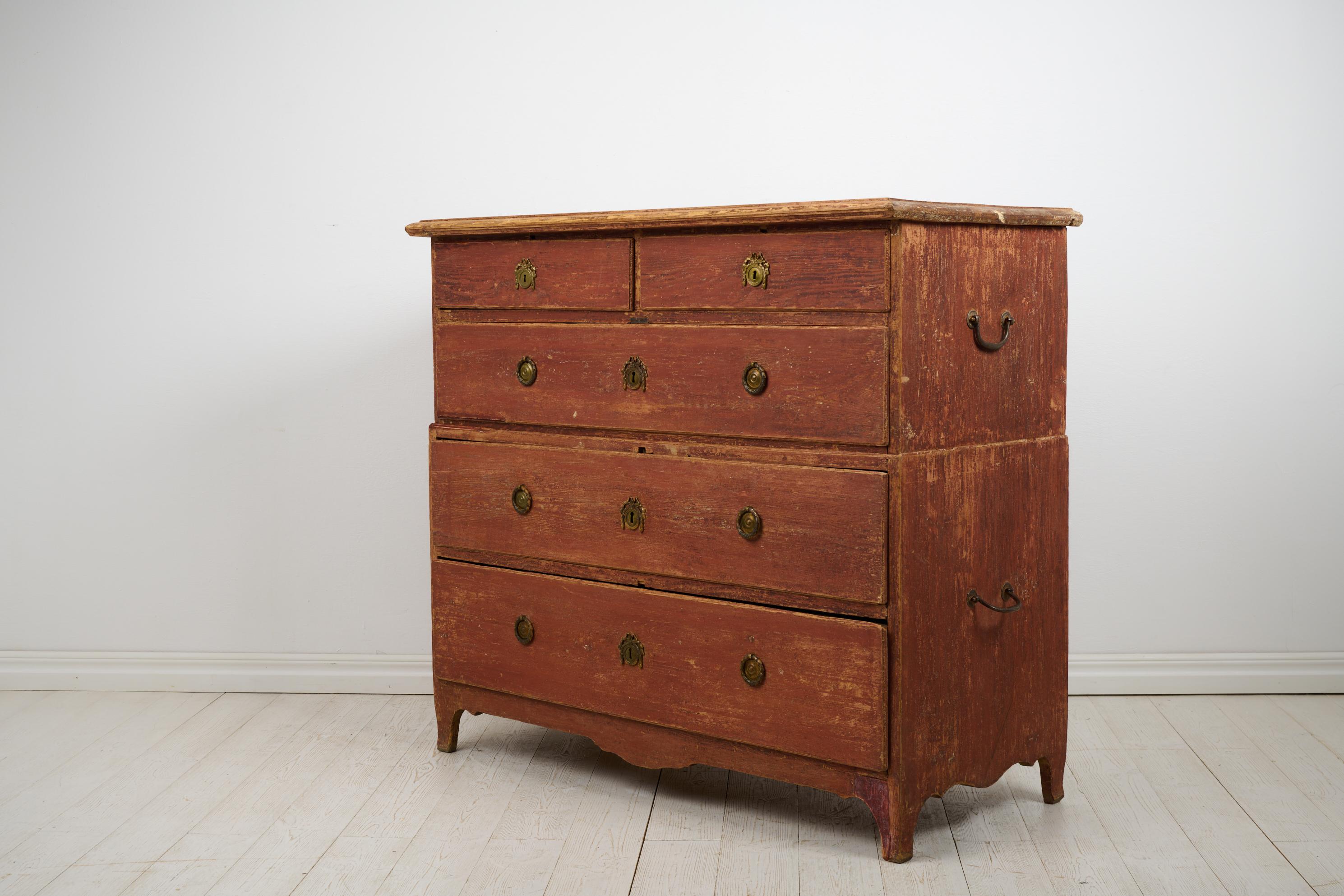 Fait main Ancienne commode originale de la période gustavienne de Stockholm, Suède en vente