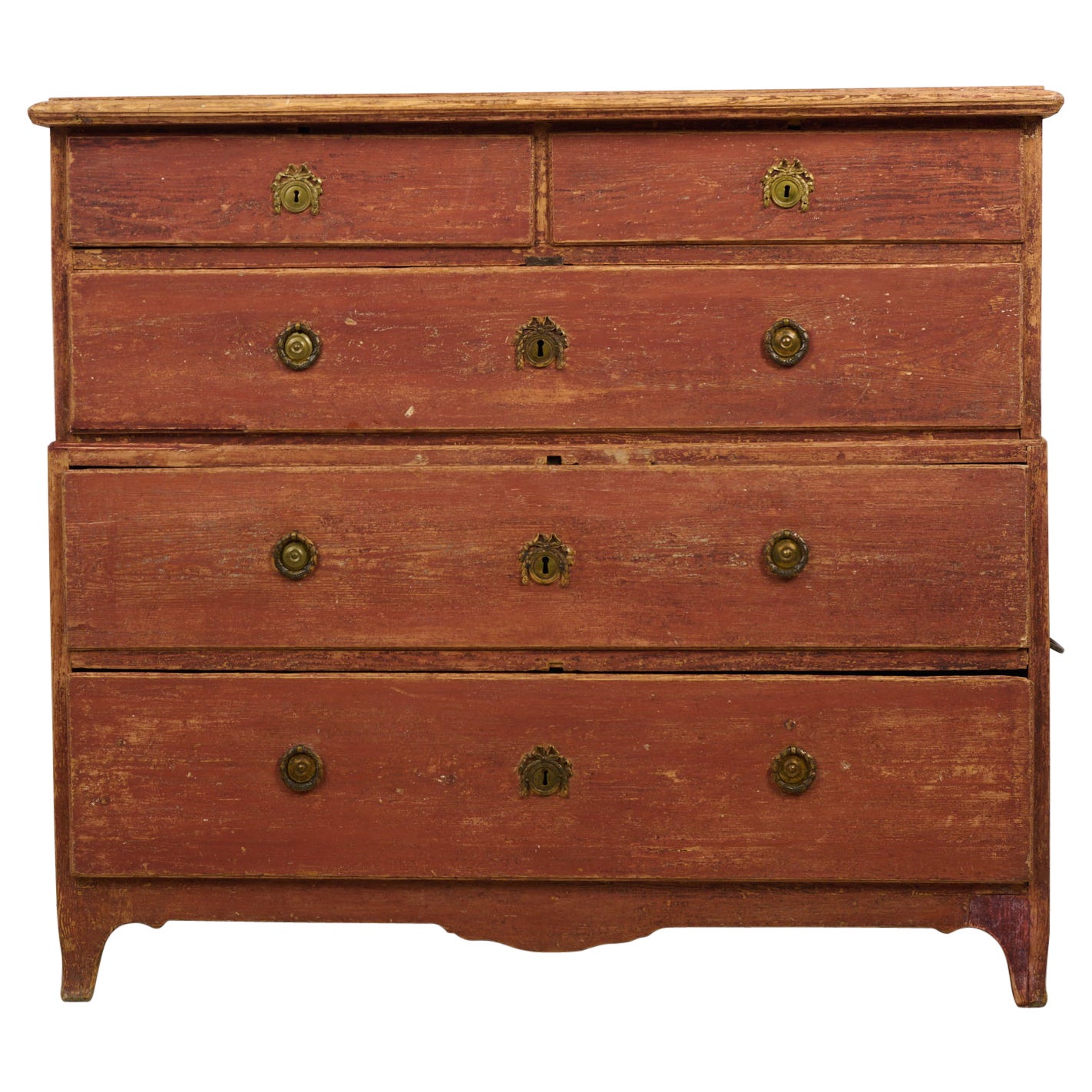 Antique Original Chest on Chest from the Gustavian Period from Stockholm, Sweden For Sale