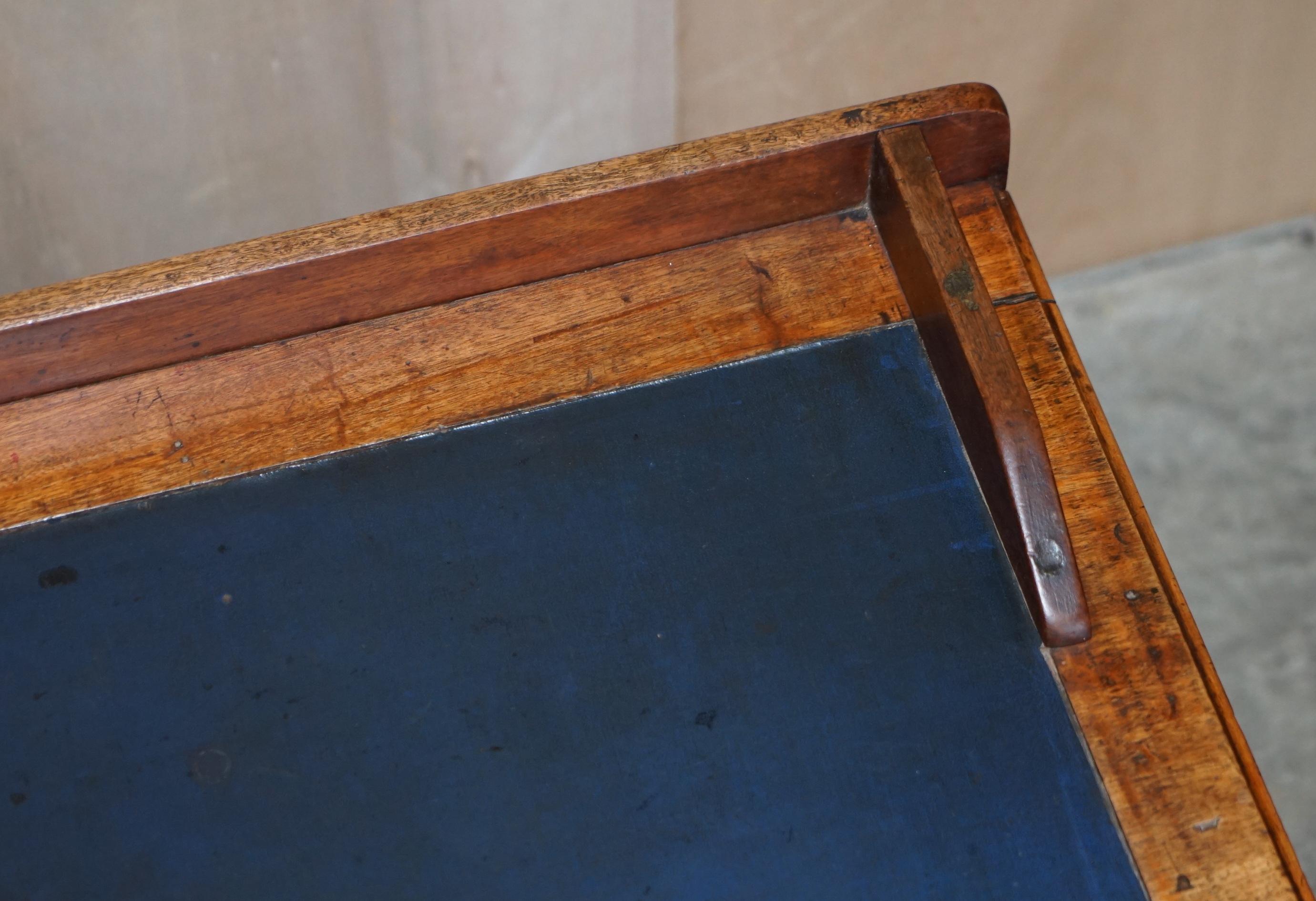 Hand-Crafted Antique Original circa 1880 Naval Military Campaign Parter Desk Map Drawer