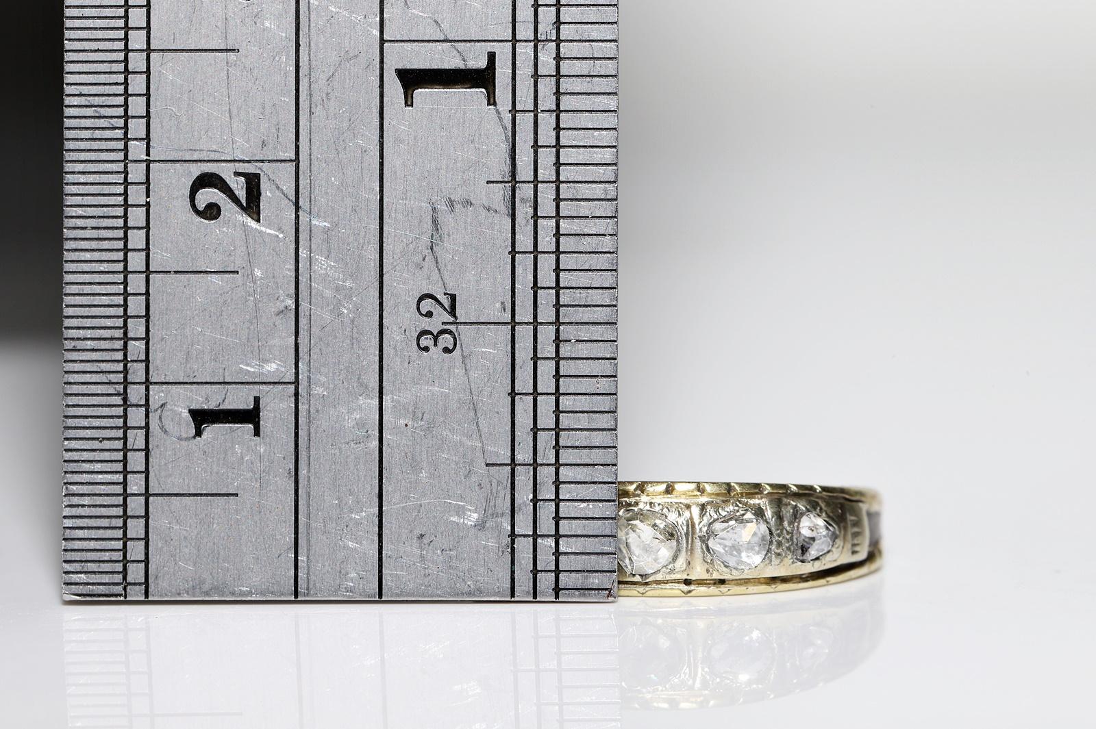 Antiker Original Ring aus 18 Karat Gold mit natürlichem Diamanten im Rosenschliff, um 1900er Jahre im Zustand „Gut“ im Angebot in Fatih/İstanbul, 34