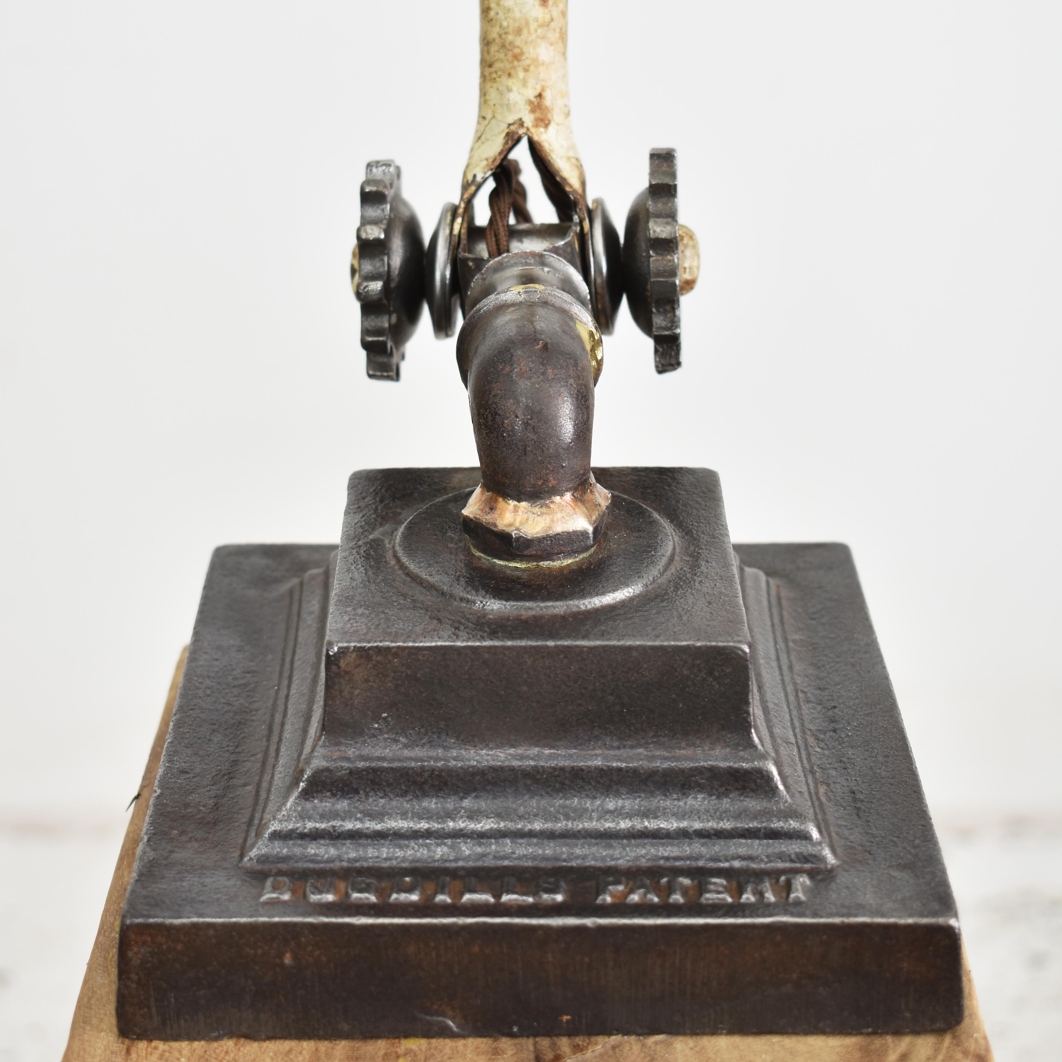 Mid-Century Modern Antique Original Cog Industrial Dugdills Desk Lamp, 1930s For Sale