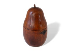 Antique Original Continental Novelty Pear Fruit Tea Caddy
