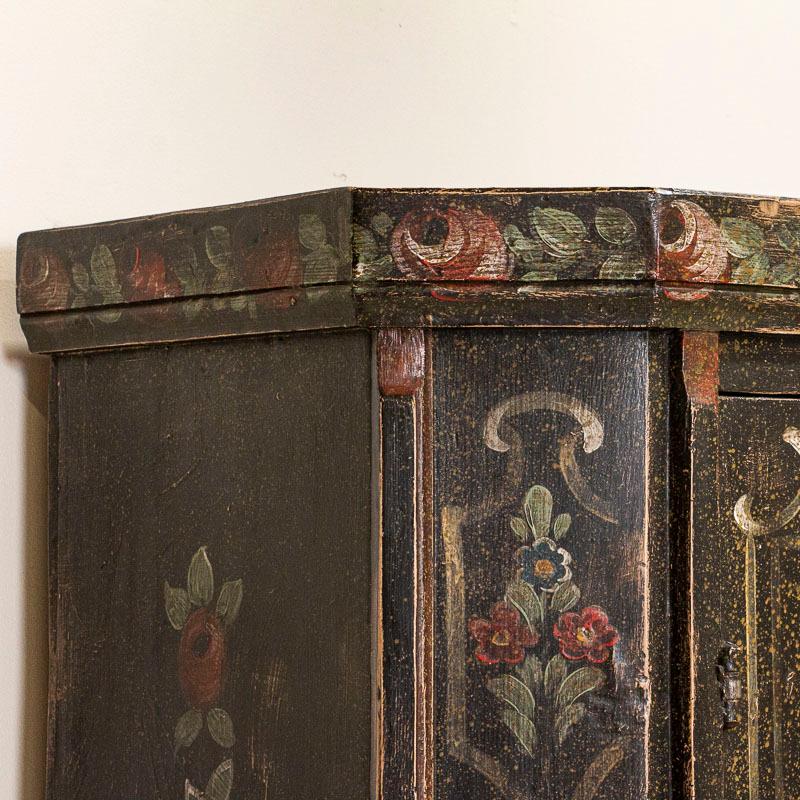 Antike Original Blumen und Herz gemalt Armoire Schrank aus Deutschland 4