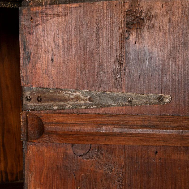 Antike Original Blumen und Herz gemalt Armoire Schrank aus Deutschland (19. Jahrhundert)