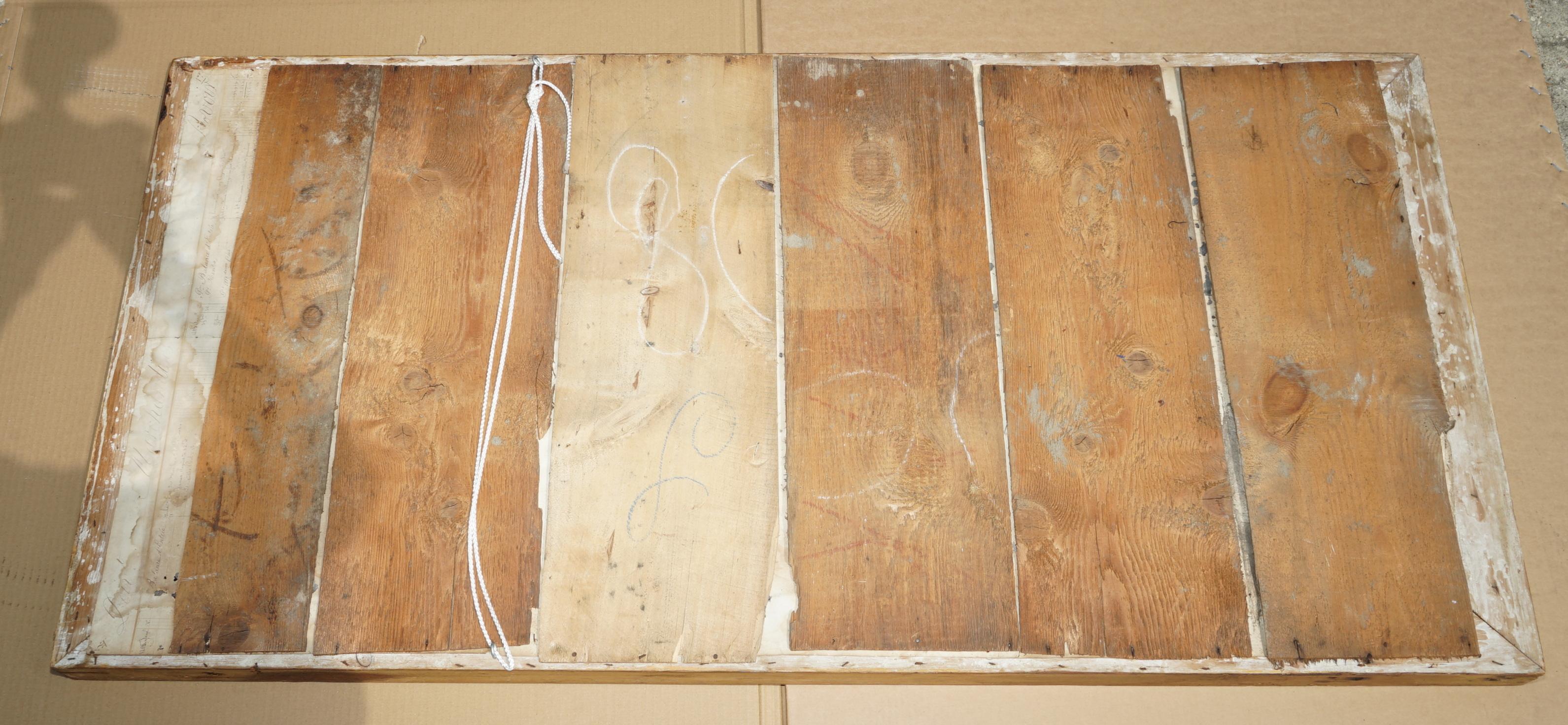 ANTiQUE ORIGINAL FOXED GLASS PLATE CIRCA 1820 LARGE FRENCH GESSO OAK WALL MIRROR im Angebot 6