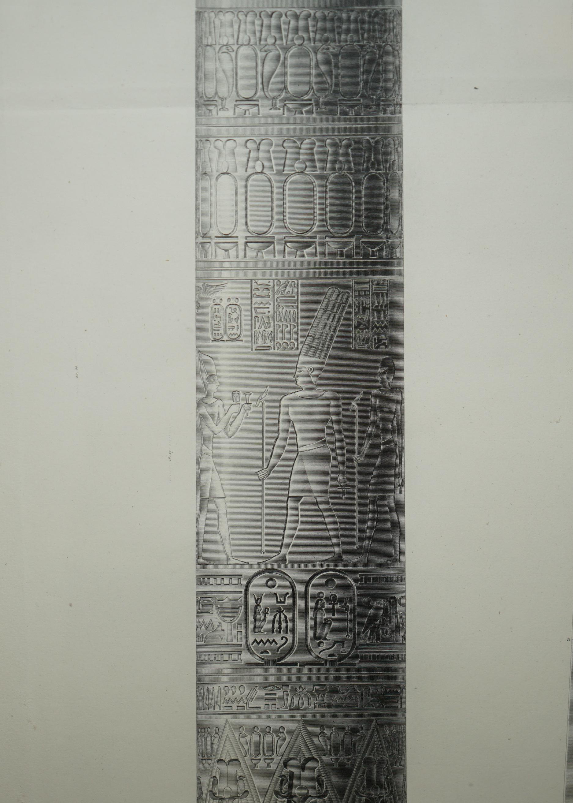 ANTIQUE ORIGINAL GRAN TOUR PARIS 1829 VOL 3 PL.30 PRiNTO DI THEBES KARNAK EGITTO in vendita 2