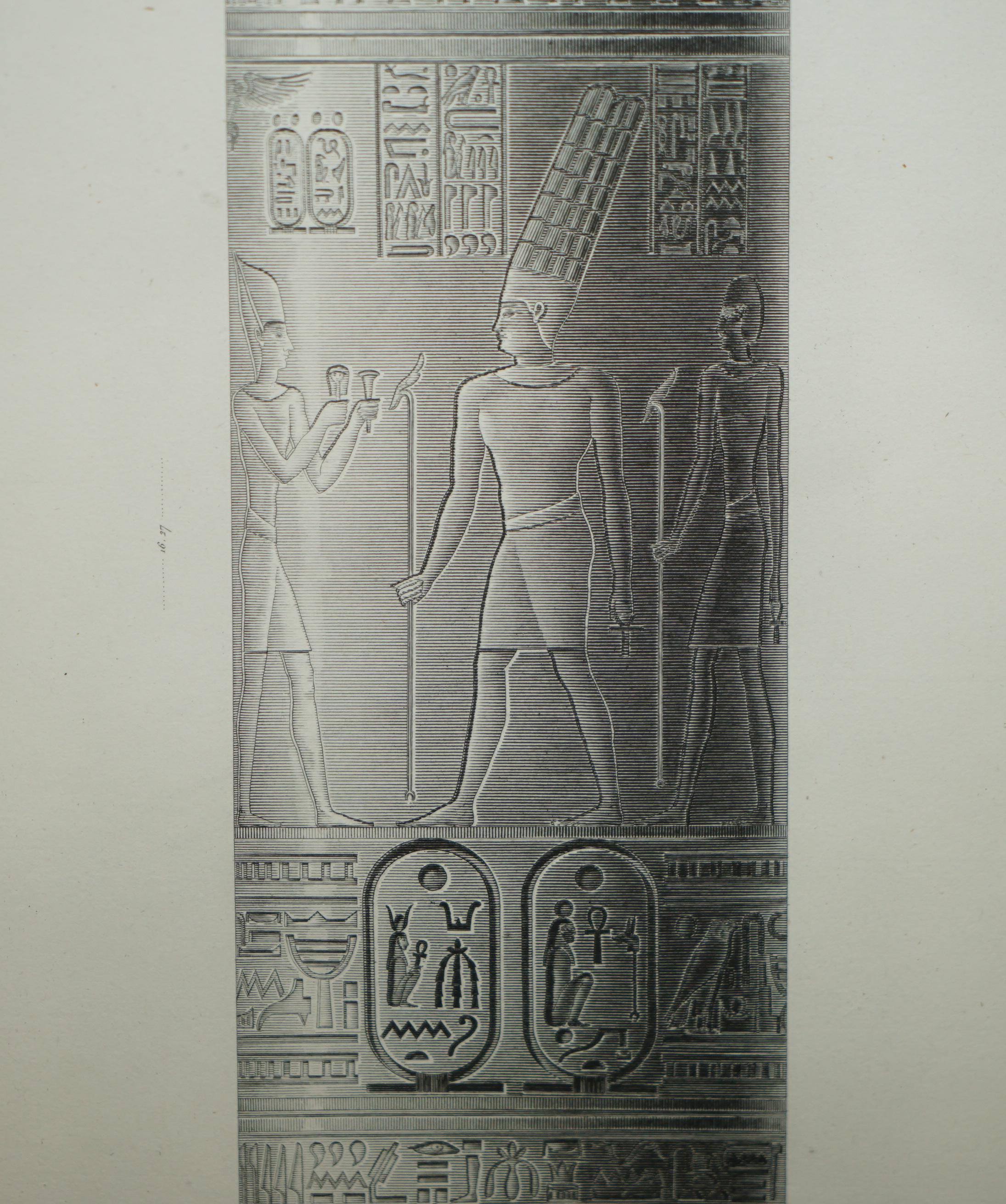 ANTIQUE ORIGINAL GRAN TOUR PARIS 1829 VOL 3 PL.30 PRiNTO DI THEBES KARNAK EGITTO in vendita 4