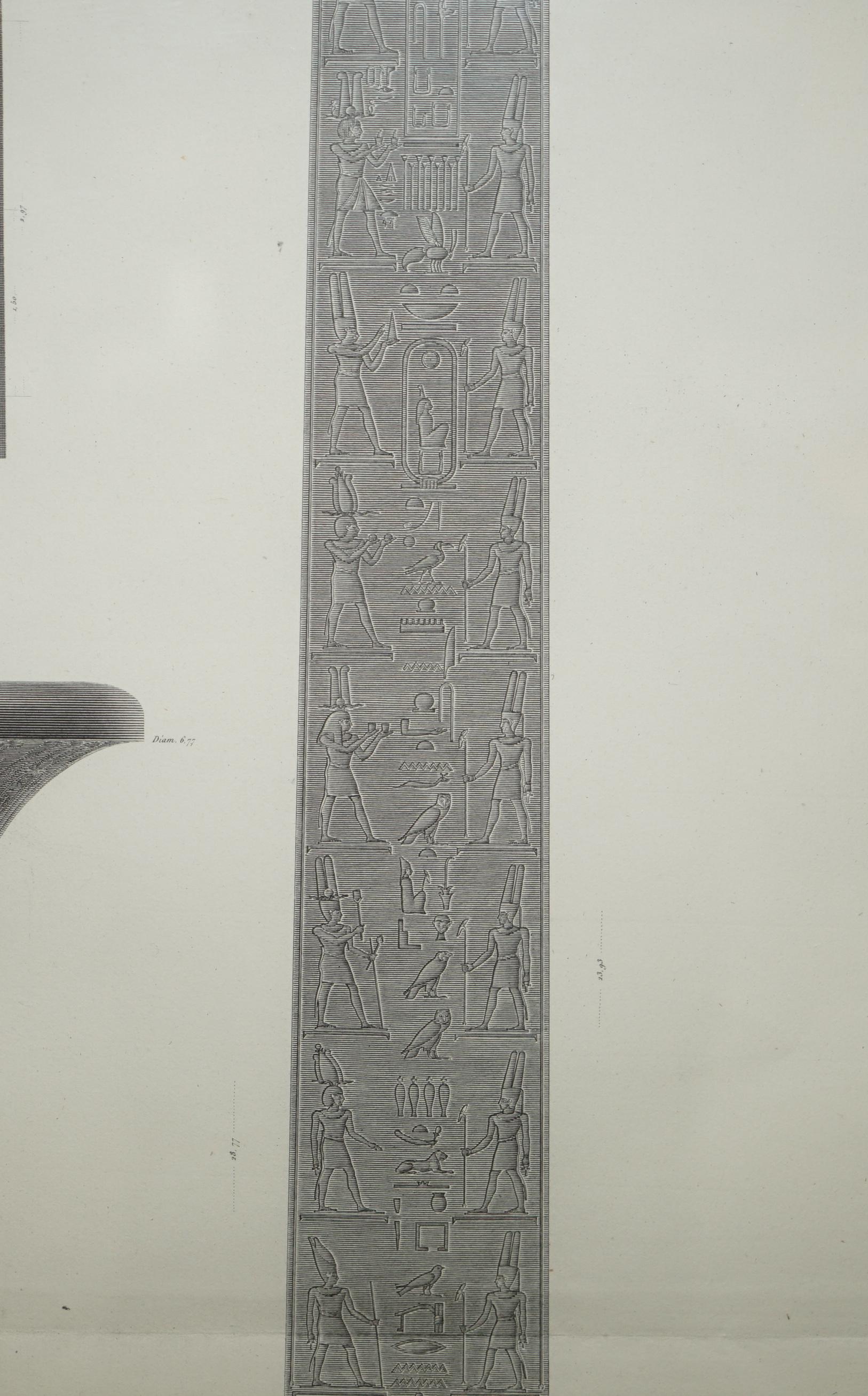 ANTIQUE ORIGINAL GRAN TOUR PARIS 1829 VOL 3 PL.30 PRiNTO DI THEBES KARNAK EGITTO in vendita 6