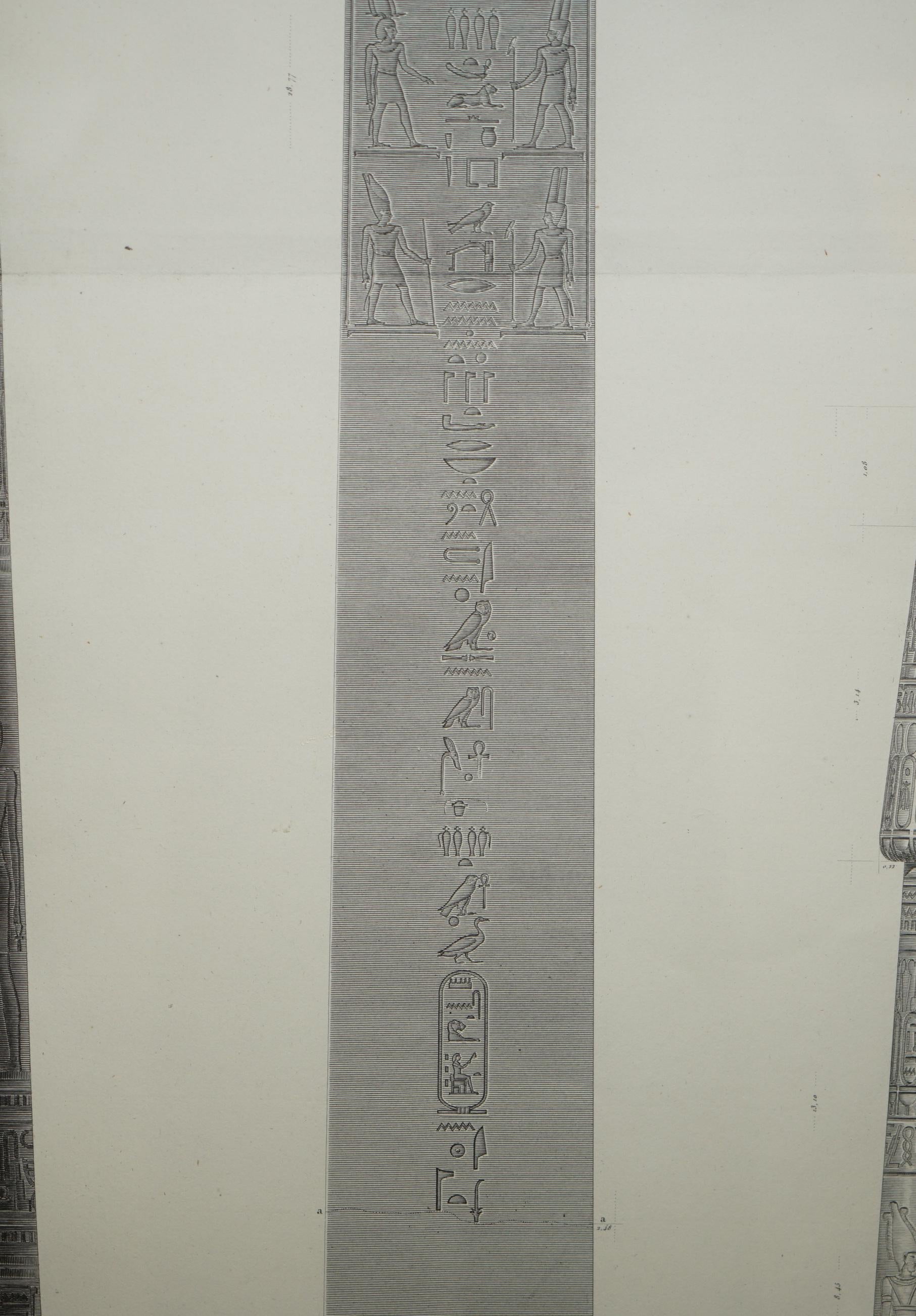 ANTIQUE ORIGINAL GRAN TOUR PARIS 1829 VOL 3 PL.30 PRiNTO DI THEBES KARNAK EGITTO in vendita 7