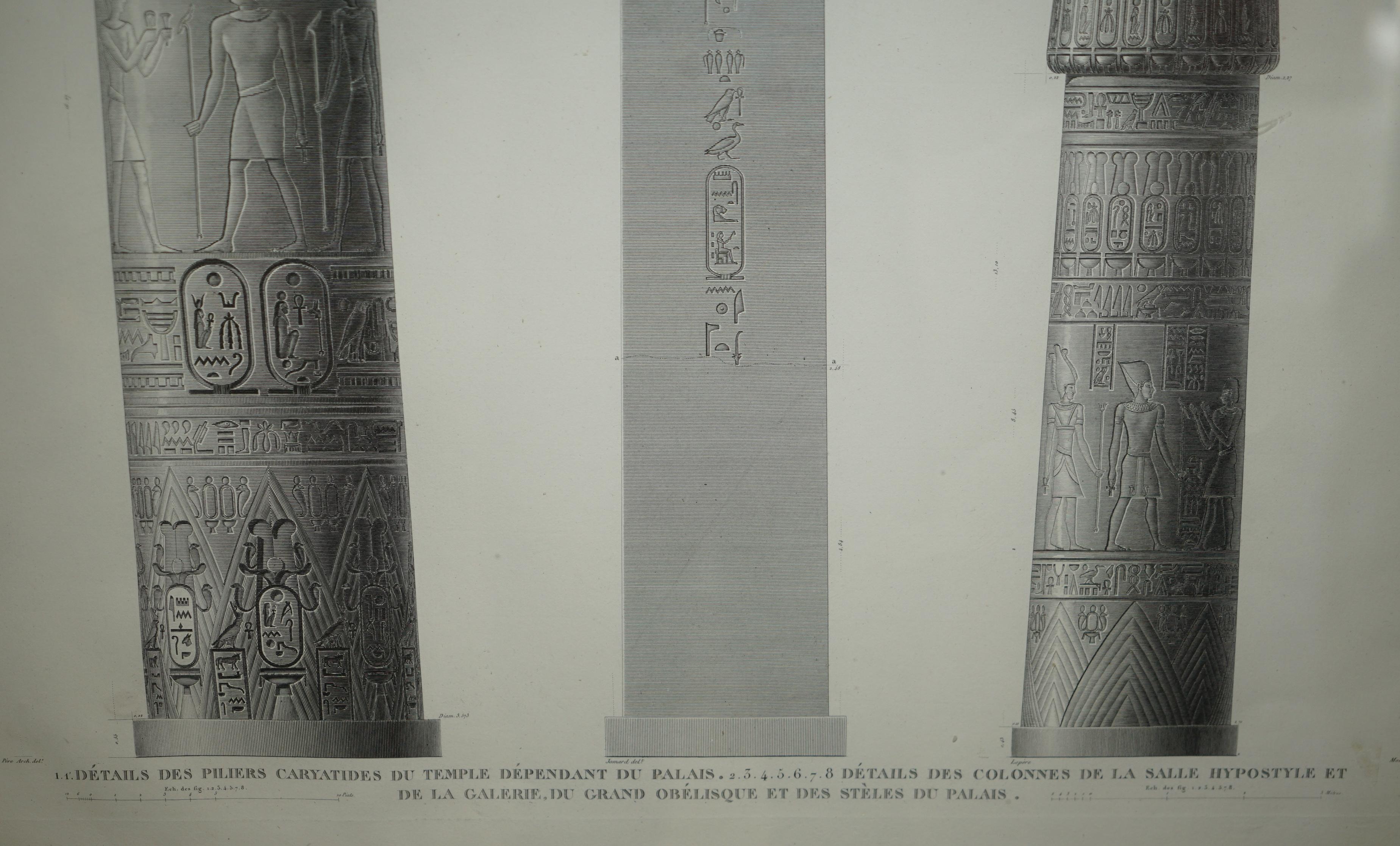 ANTIQUE ORIGINAL GRAN TOUR PARIS 1829 VOL 3 PL.30 PRiNTO DI THEBES KARNAK EGITTO in vendita 8