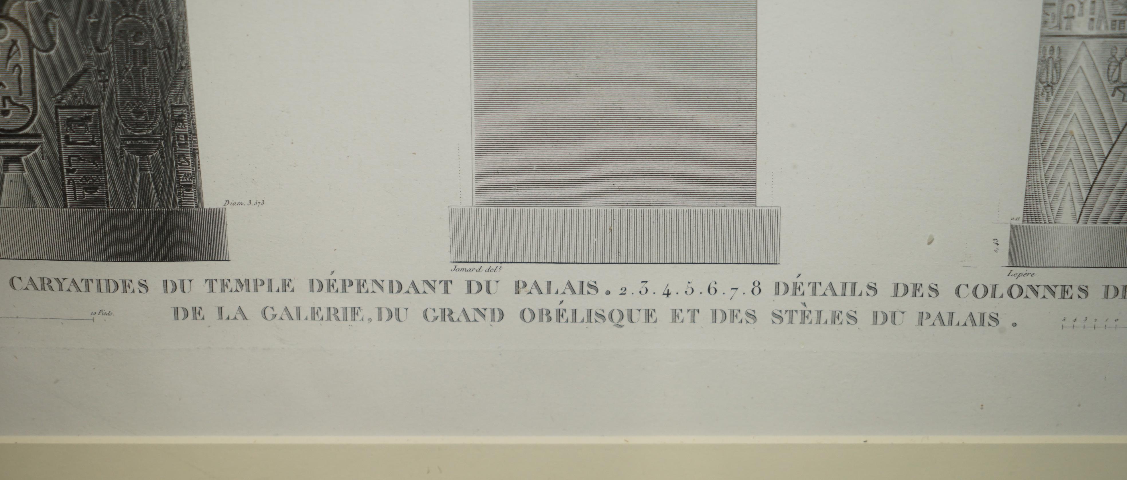 ANTIQUE ORIGINAL GRAN TOUR PARIS 1829 VOL 3 PL.30 PRiNTO DI THEBES KARNAK EGITTO in vendita 10