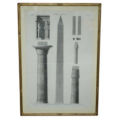 ANTIGUO GRAN TOUR ORIGINAL PARIS 1829 VOL 3 PL.30 PRiNTo DE THEBES KARNAK EGIPTO