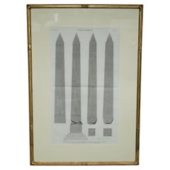ANTIQUE GRAN TOUR GRAN TOUR PARIS 1829 VOL 5 PL.35 PRINT OF CLEOPATRA's NEEDLE