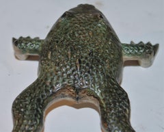 Antique Original Green Painted Iron Frog