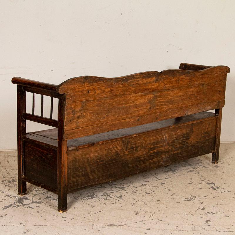 antique painted bench