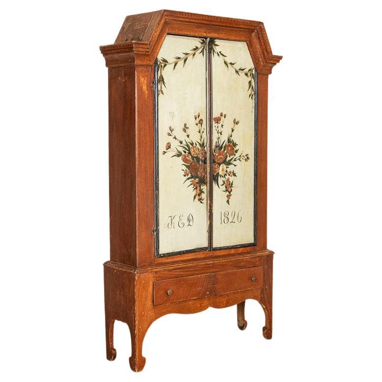 Original Painted Pine Antique Cupboard at 1stDibs