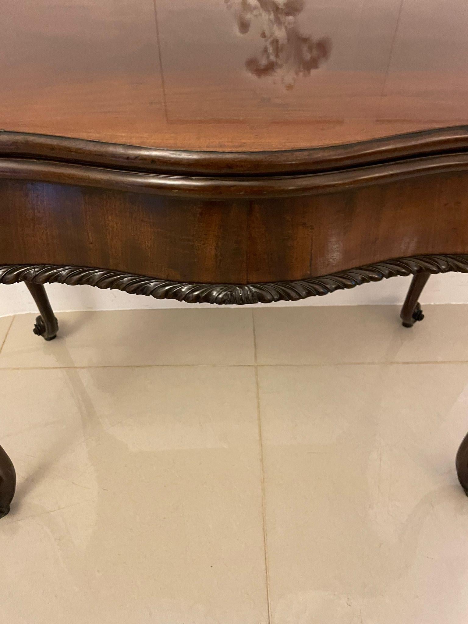 Antique Original Hepplewhite Outstanding Quality Carved Mahogany Card Table For Sale 4
