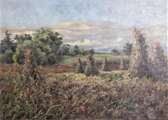 Antique Original John Munnoch Framed Oil on Canvas Landscape Painting