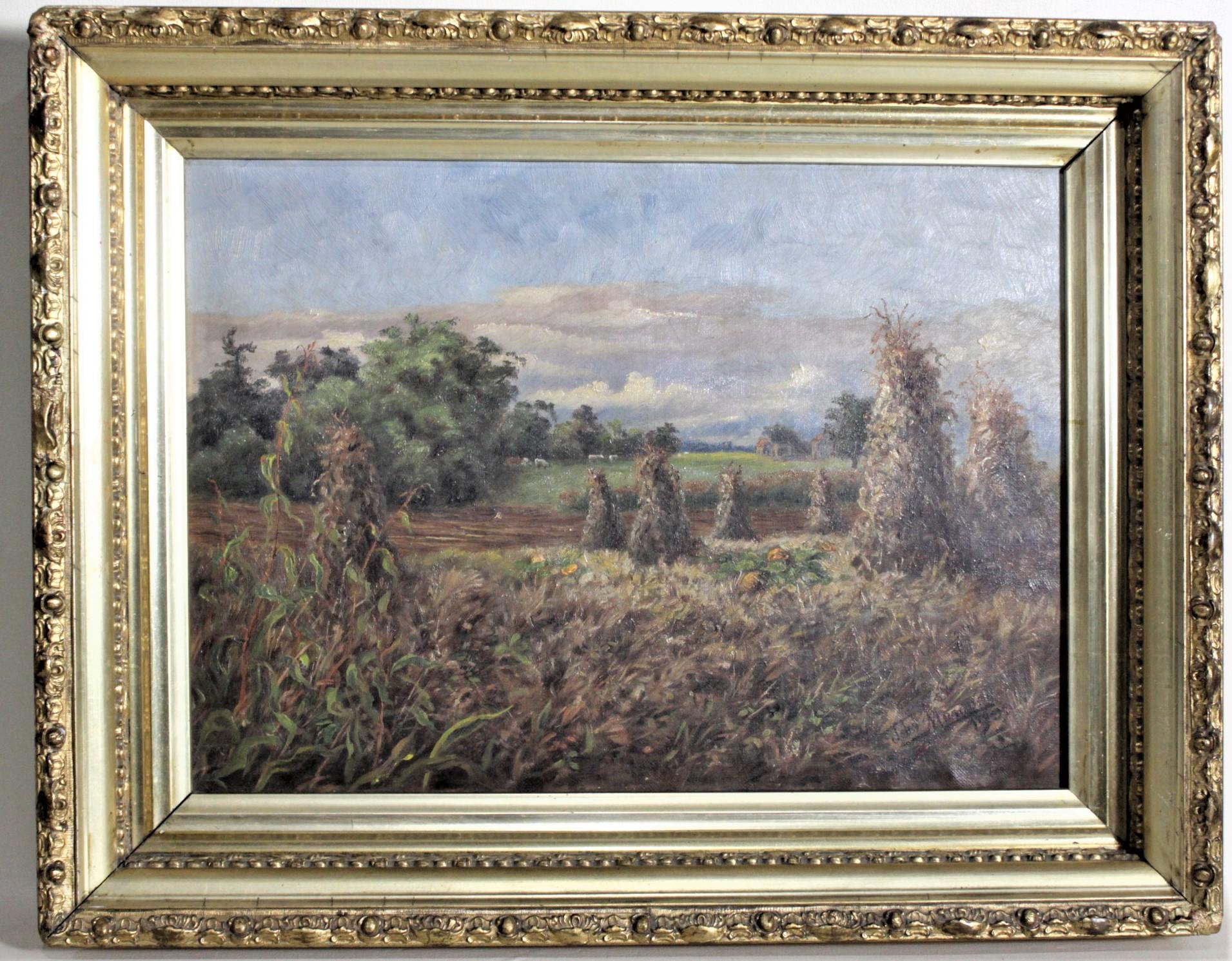 Antique Original John Munnoch Framed Oil on Canvas Landscape Painting For Sale 2