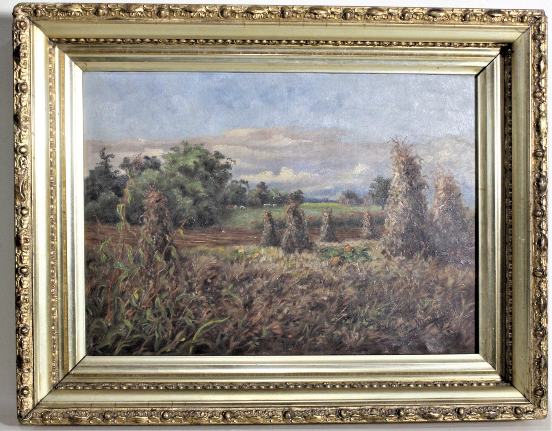 Antiguo cuadro original al óleo sobre lienzo de John Munnoch sobre un paisaje en venta 1