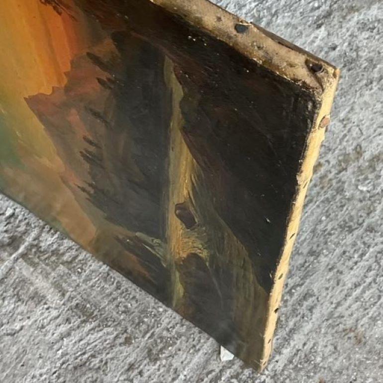 Antique Original Landscape Oil on Canvas 1