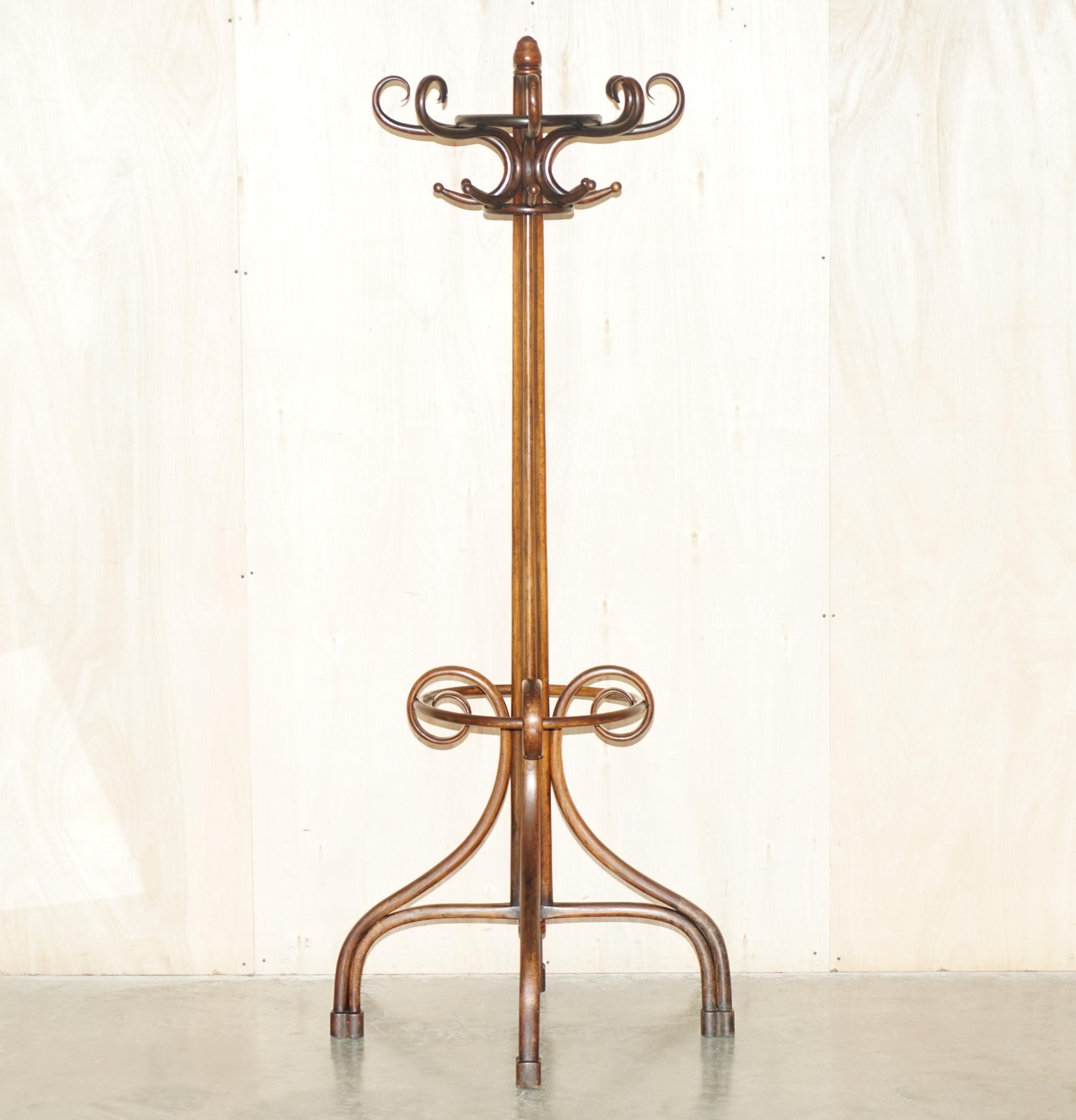 We are delighted to offer for sale this Antique original, circa 1880, extra large, Thonet Bentwood solid Beech wood eight prong coat stand / rack.

This is in my opinion the finest hat, coat and umbrella rack I have ever seen, you would have come