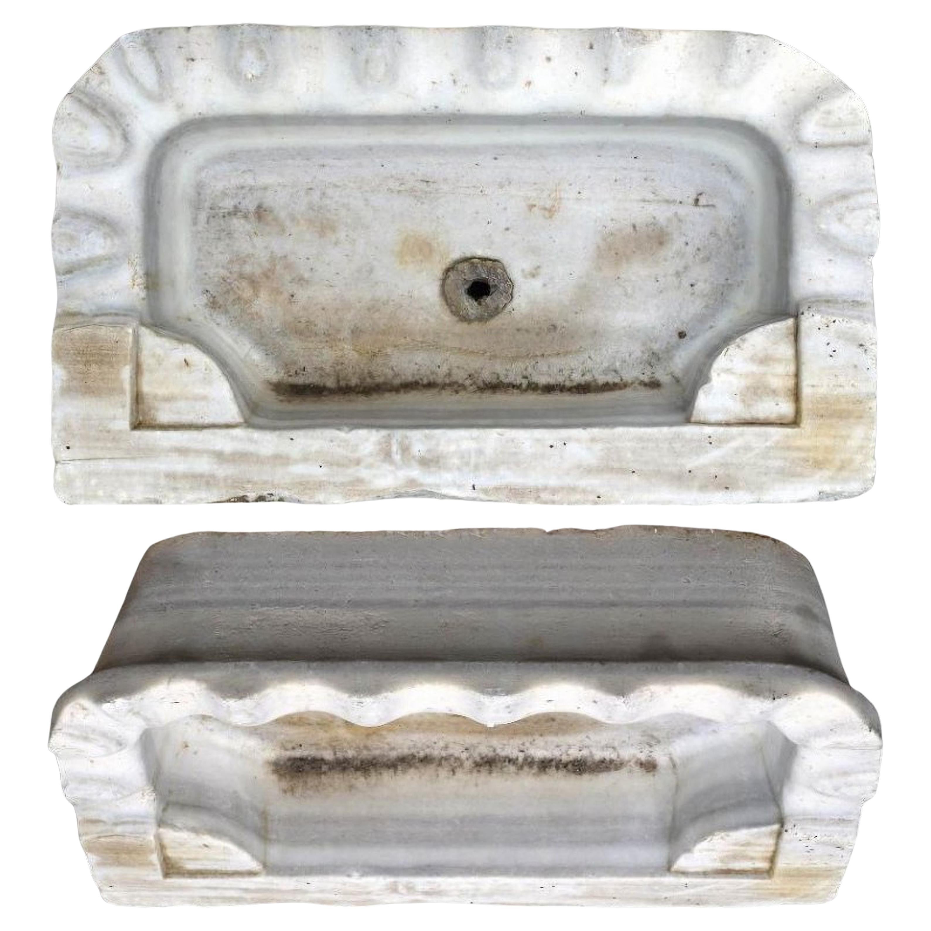 WASHBASIN ancien en marbre d'origine du 18ème siècle en vente