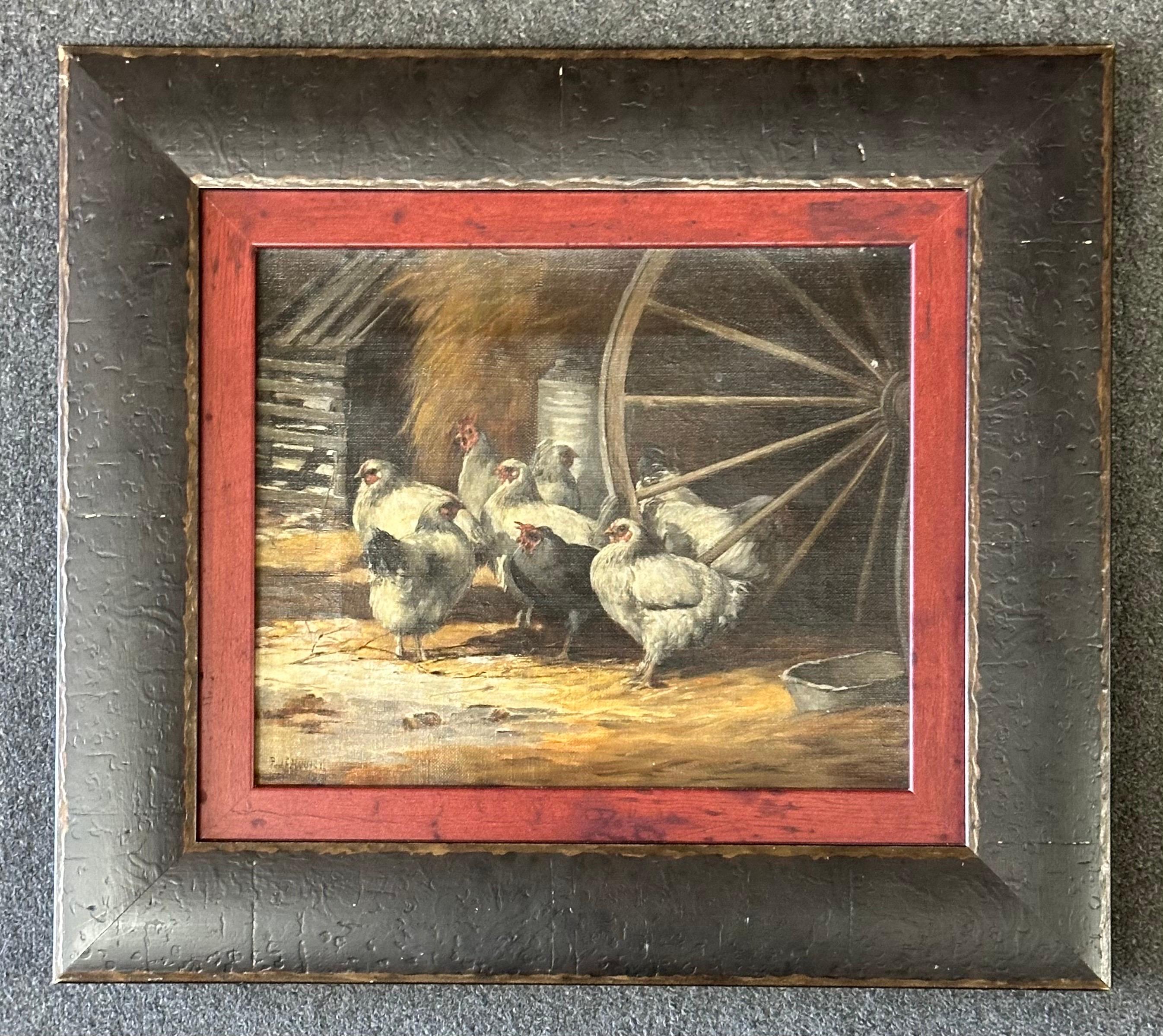 Antique Original Oil on Canvas Painting by Paul E. Harney 1901 In Good Condition For Sale In San Diego, CA