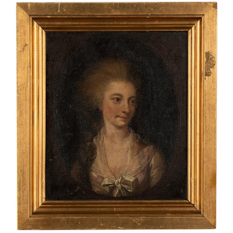 Antique Original Oil on Canvas Painting Portrait of a Lady, Denmark ...
