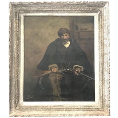 Antique Original Oil Painting by Listed French Artist Joseph Bail