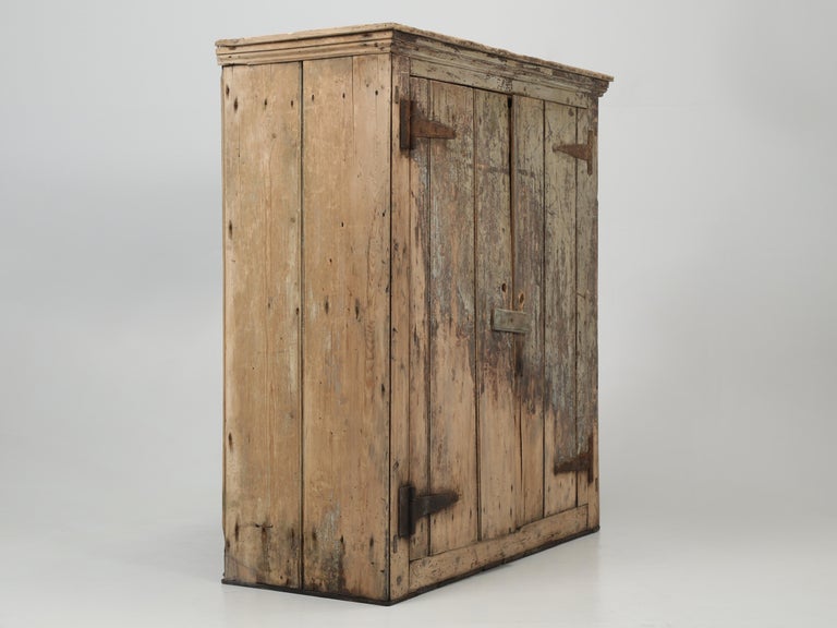 Antique Original Paint Rustic 2Door Cupboard from Ireland Fabulous Patina For Sale at 1stDibs