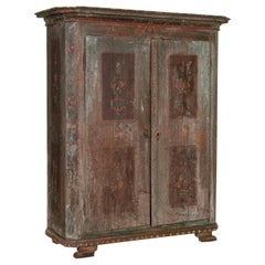 Antique Original Painted Armoire Dated 1816