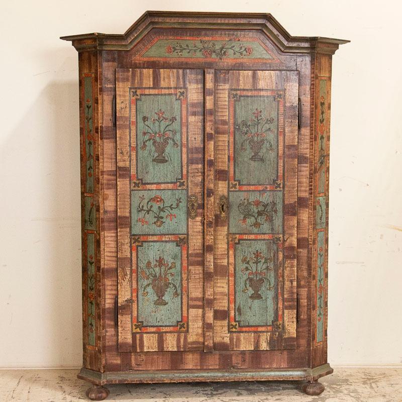 antique painted armoire