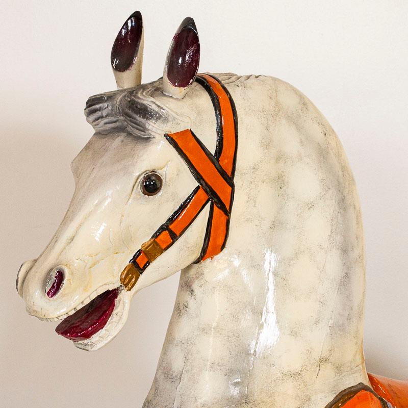 Antique Original Painted Carousel Horse from Denmark In Good Condition In Round Top, TX