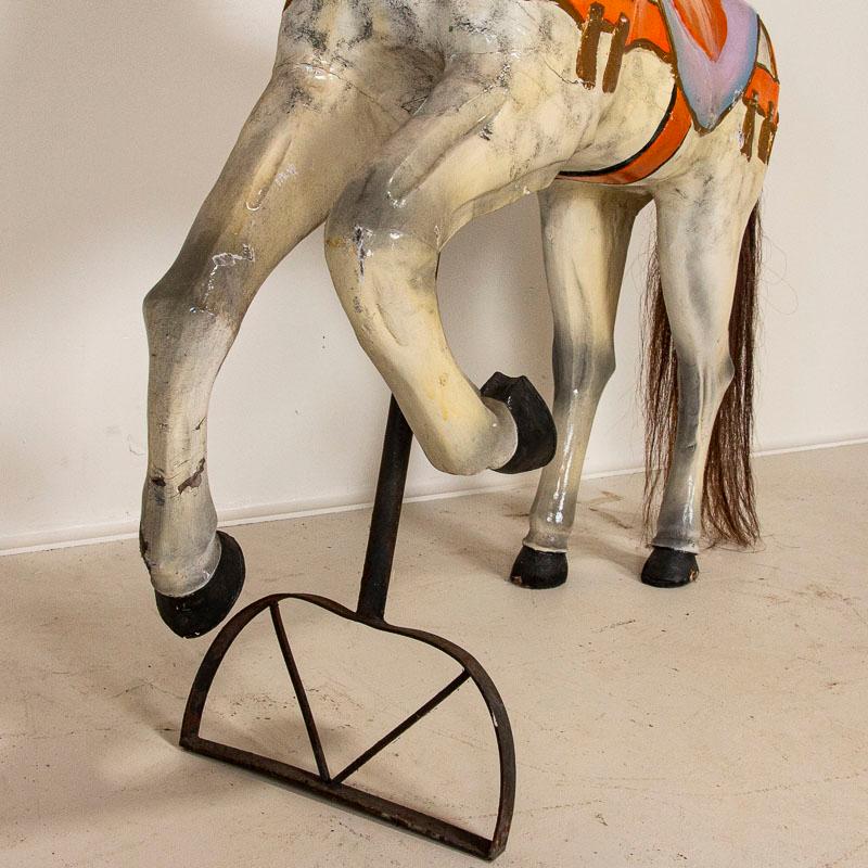 Wood Antique Original Painted Carousel Horse from Denmark