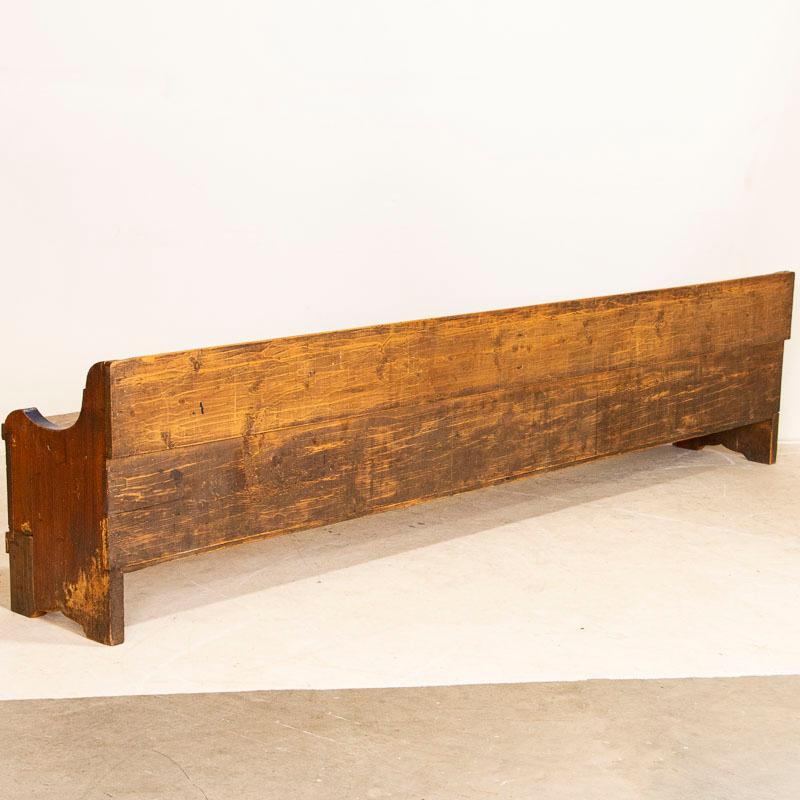 Antique Original Painted Long Bench with Storage from Romania In Good Condition In Round Top, TX