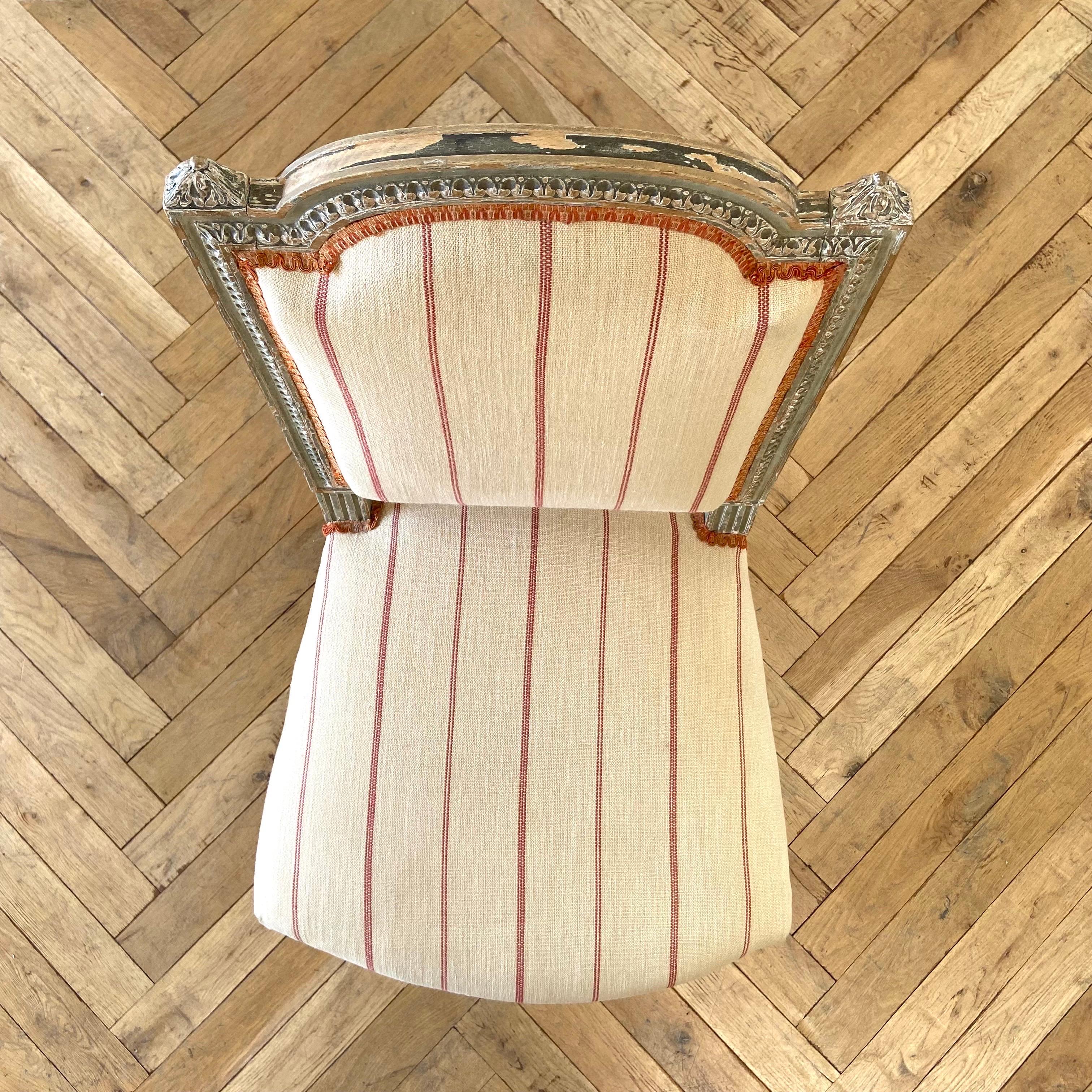 Antique Original Painted Louis XVI Style Side Chair 6