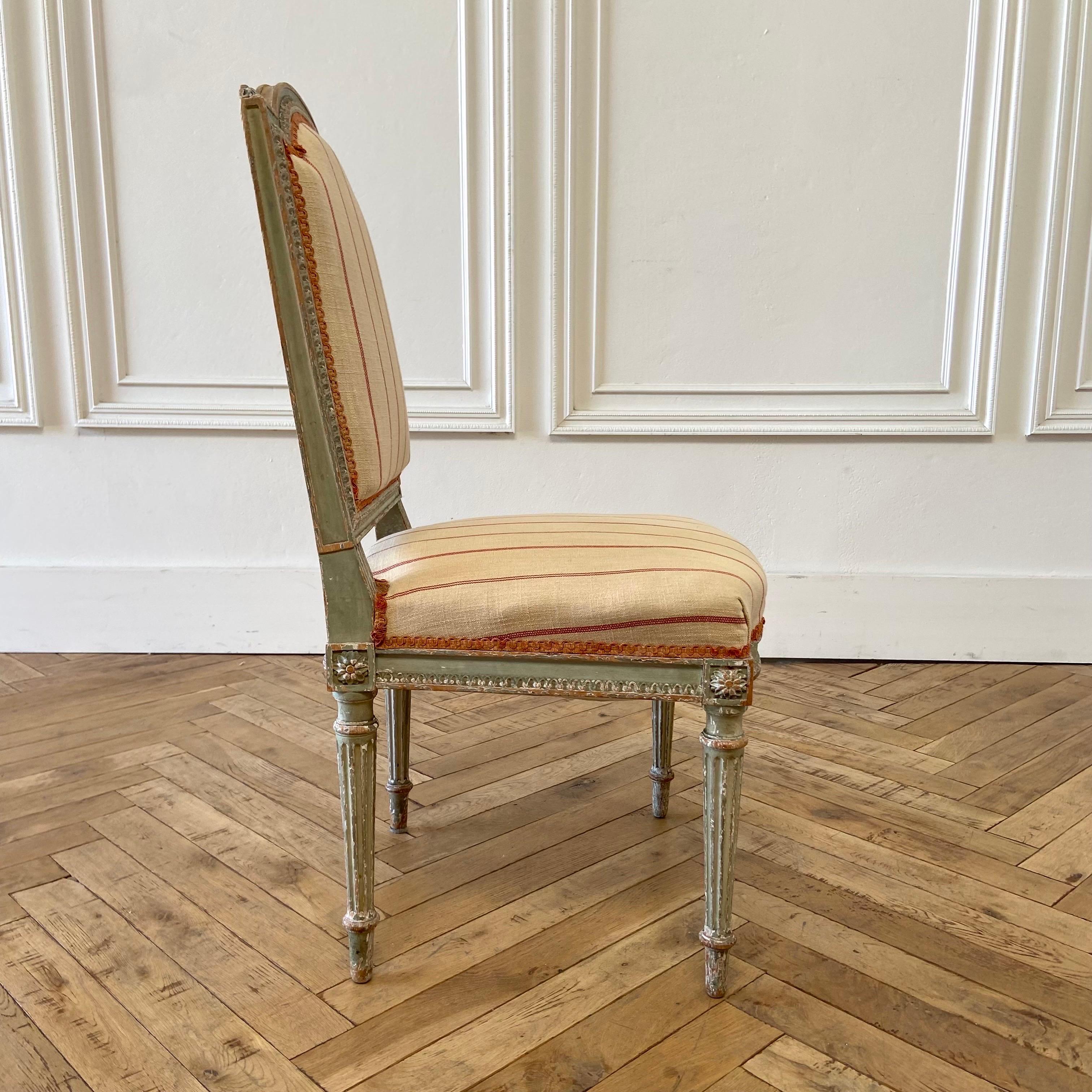 Antique Original Painted Louis XVI Style Side Chair 1