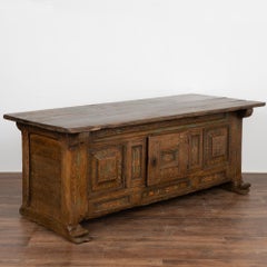 Antique Original Painted Pine Sideboard Dated 1795 from Sweden