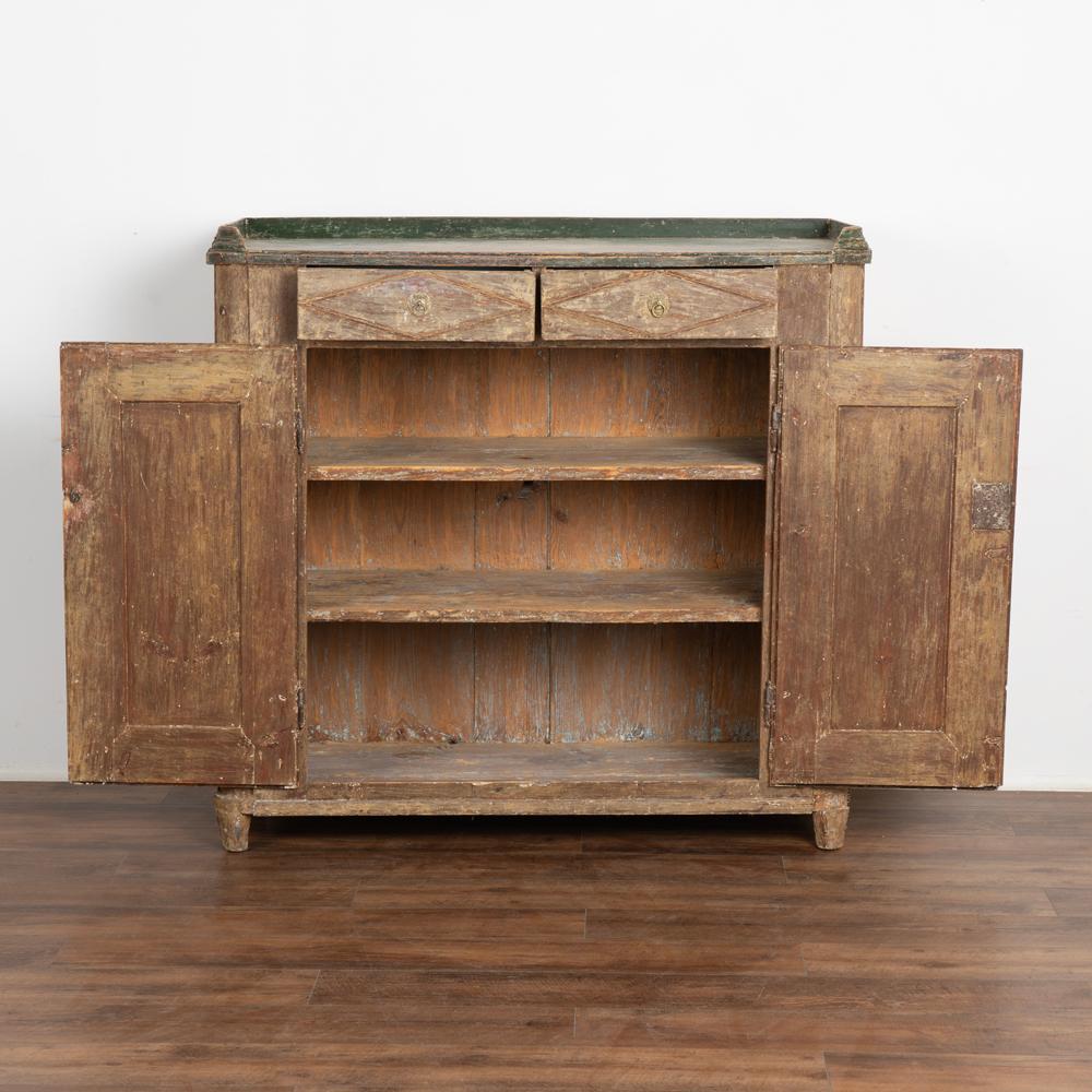 Hand-Crafted Antique Original Painted Pine Swedish Gustavian Sideboard Buffet, circa 1820-40 For Sale
