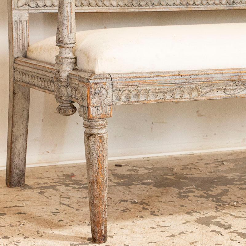 Antique Original Painted Swedish Gustavian Bench 1