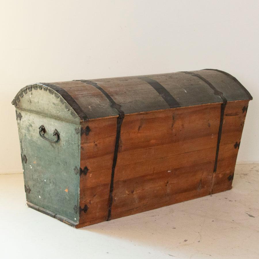 Antique Original Painted Swedish Trunk Dated 1839 1