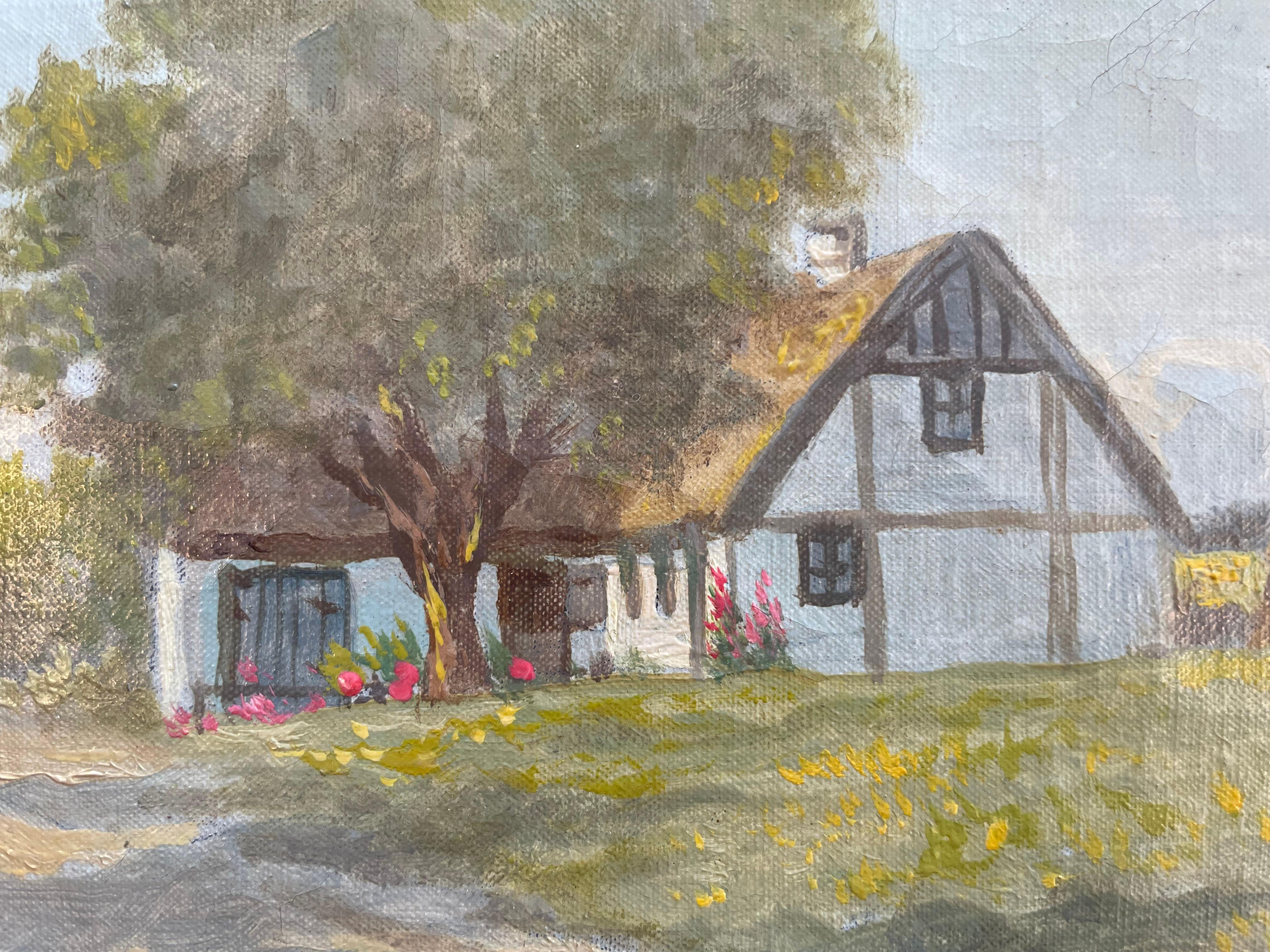 Antikes Original-Paar Landschaftsgemäldepaar von William Henriksen (1880-1964) im Angebot 5