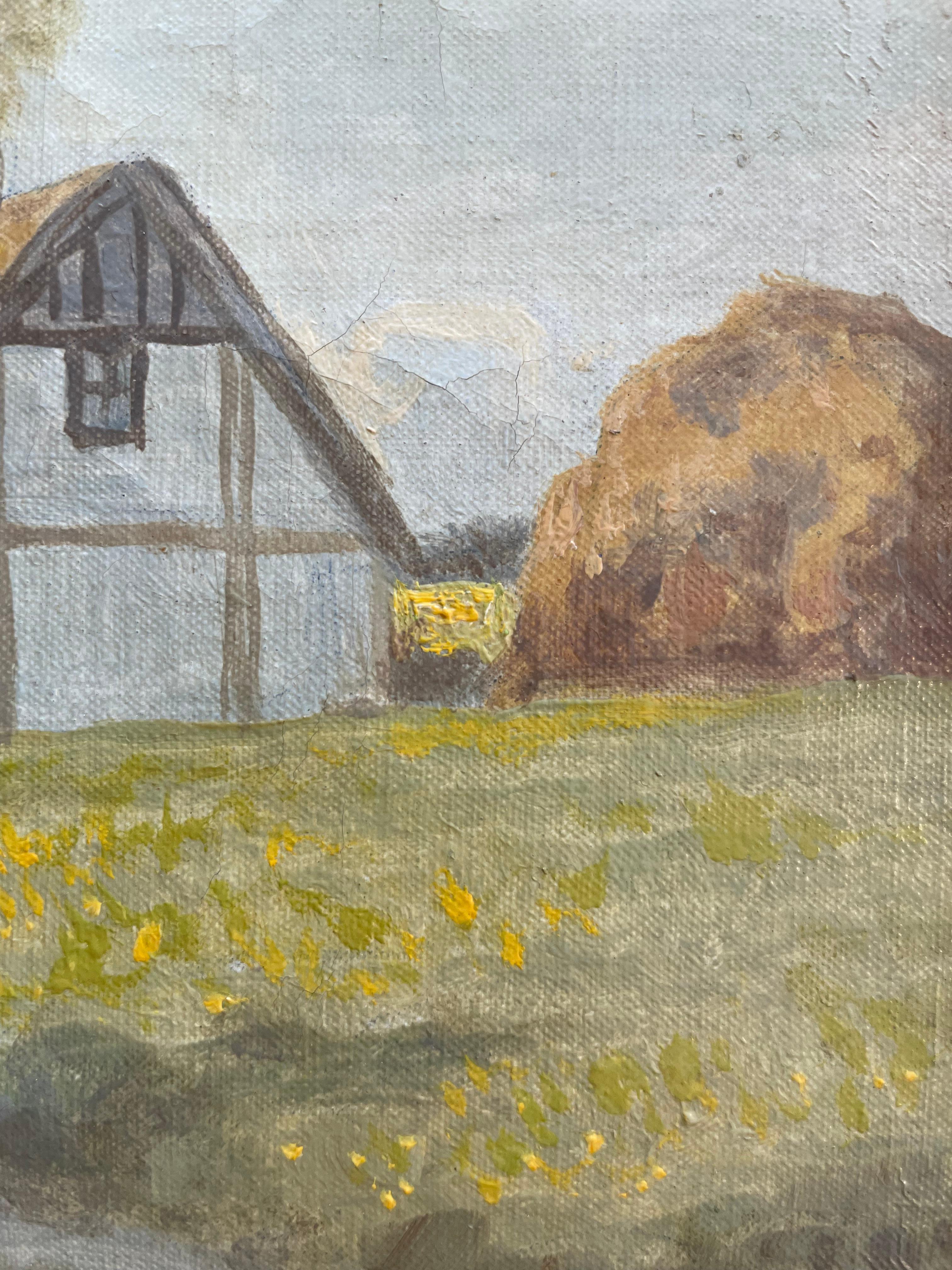 Antikes Original-Paar Landschaftsgemäldepaar von William Henriksen (1880-1964) im Angebot 7