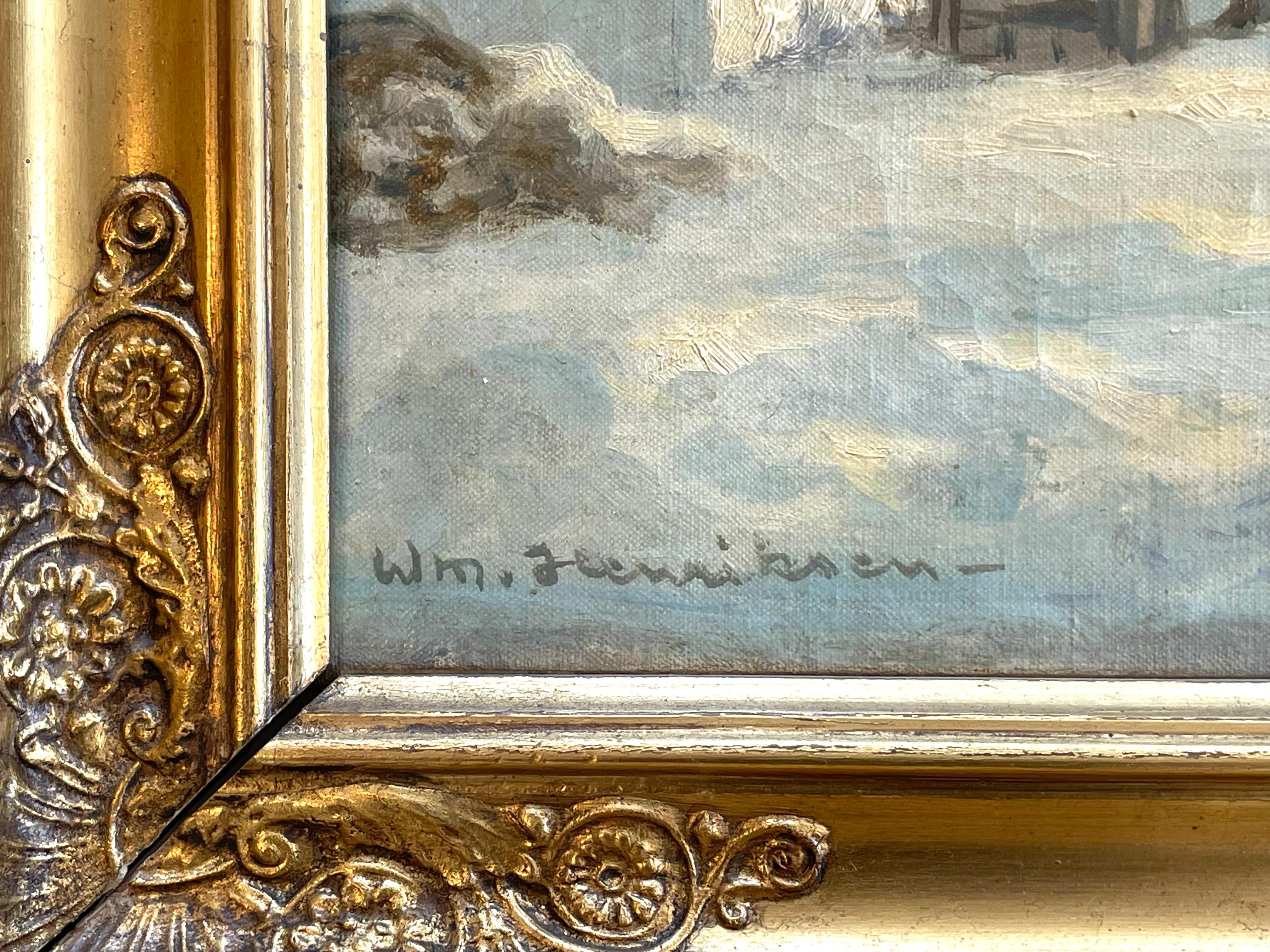 Antikes Original-Paar Landschaftsgemäldepaar von William Henriksen (1880-1964) (Dänisch) im Angebot