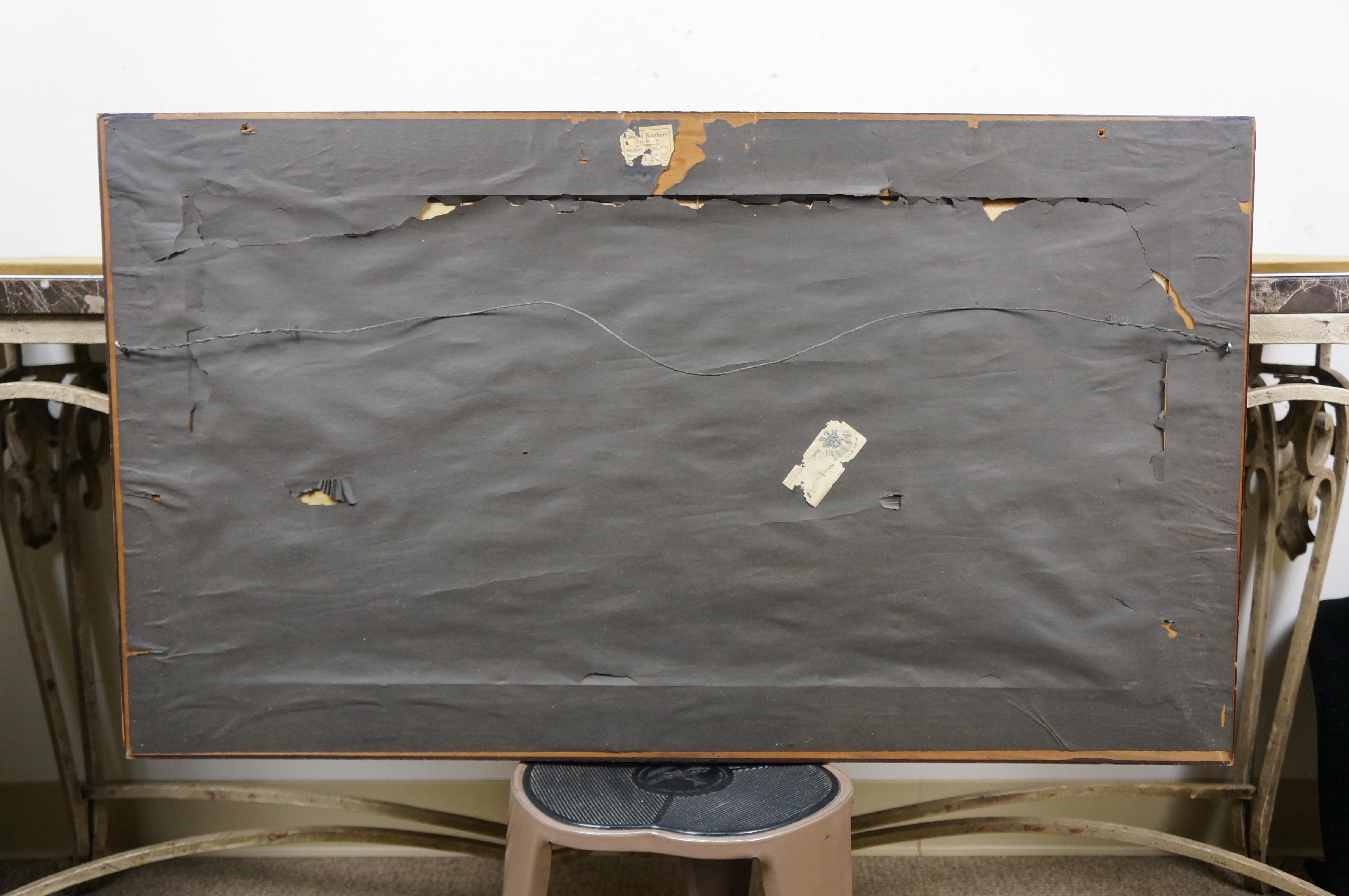 Peinture originale ancienne au pastel d'un paysage William Henry Chandler 38